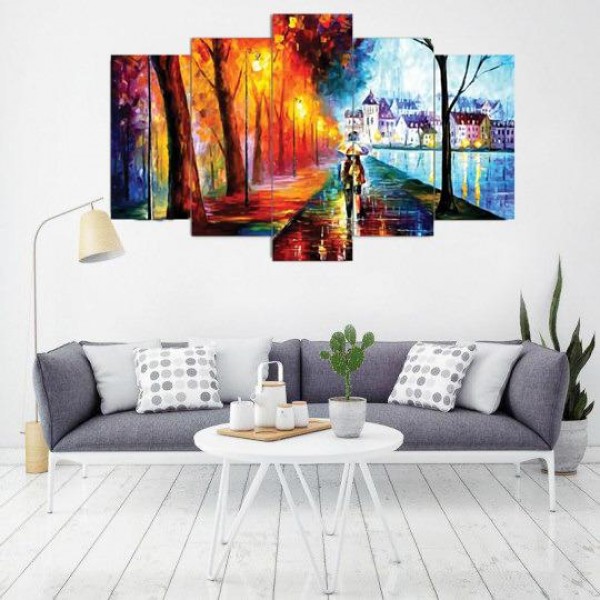 Beautiful Scenery Canvas Digital Set of 5 Wall Frames 