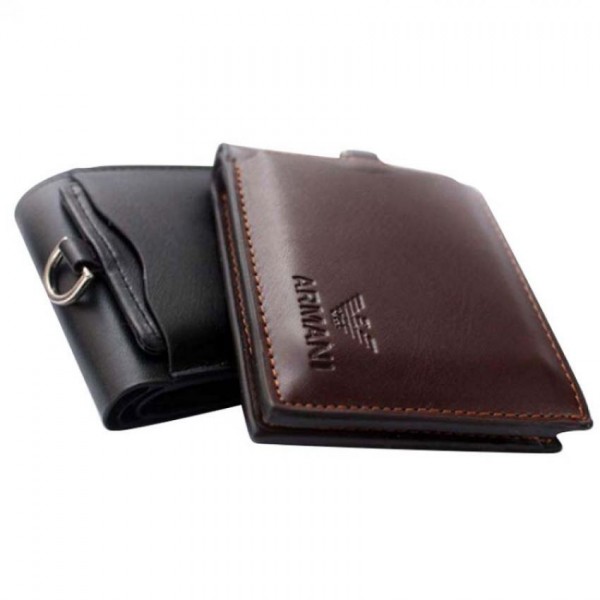 armani leather wallet