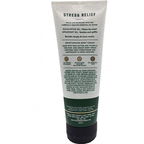 Bath and Body Works Aromatherapy Stress Relief Eucalyptus Spearmint Body Cream 236 g Buyon.pk
