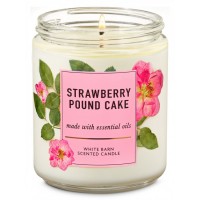 Bath and Body Works Strawberry Pound Cake - Single Wick Candle - Original BBW