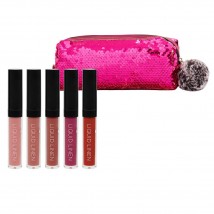 BH Cosmetics Royal Affair Lip set (Set of Five Liquid Lipsticks) with a beautiful makeup pouch Original