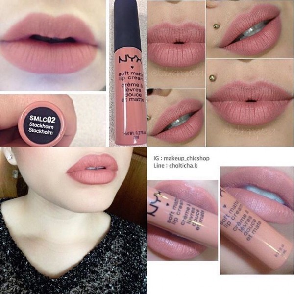 Cream NYX - 02 Stockholm Liquid Professional Soft Lipstick Matte Lip Makeup-