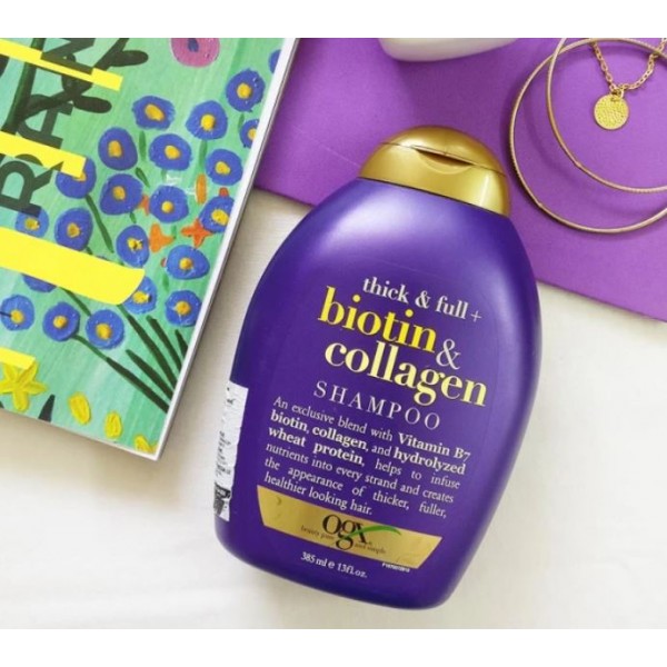 OGX Biotin & Collagen Shampoo - 385 ml - Full size - Sulphate free Shampoo - 100 % Original 