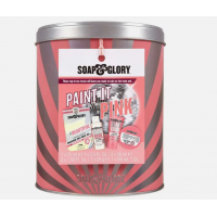 Soap & Glory Paint It Pink Original Pink Gift Set Tin - Original from UK (Set of four travel size items from Soap and Glory - UK)