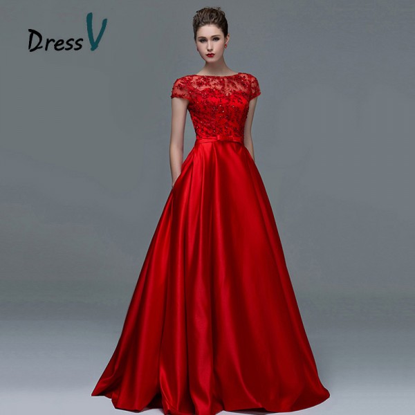 red long gown design