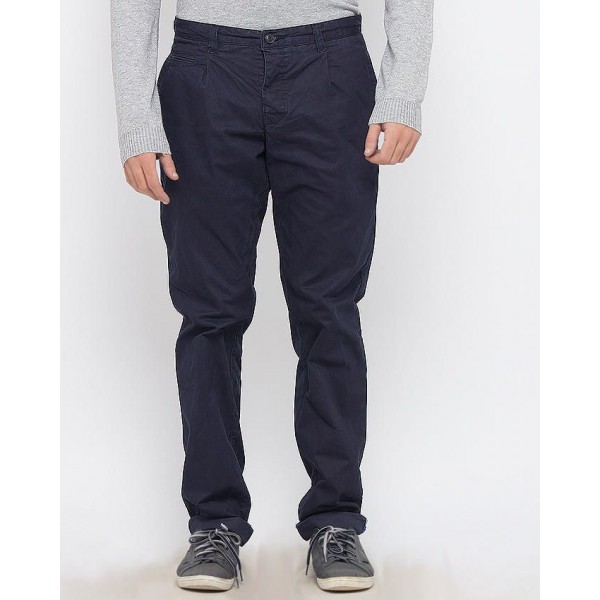 Chino Pant For Mens in Navy Blue Color - Buyon.pk