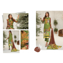 Printed Unstitched 3 Pcs Winter Suits