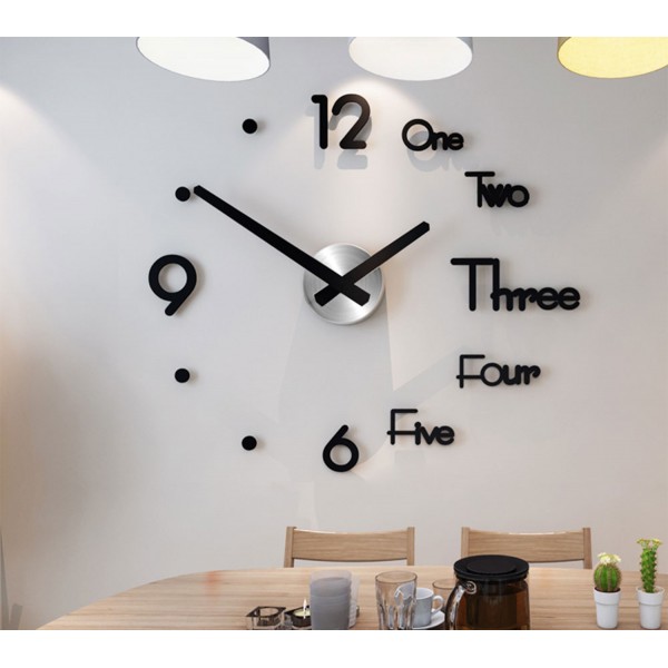 Dot Wooden Wall Clock-3D Diy Modern Wall Clock Stylish Clock For Gift Wooden Diy Clock 24 Inches New Design Clock , 3D Stylish Clock