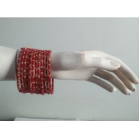Handmade thread bangles set available in different colors