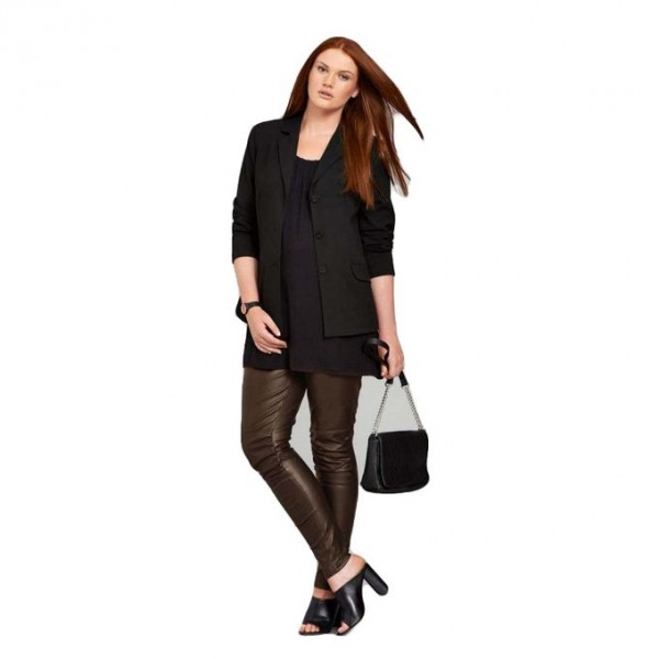 Moncler Brown Leather Pant For Women 909