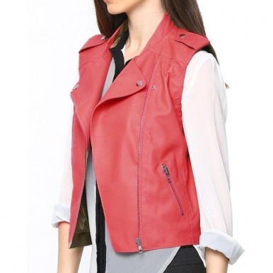 Leather Waistcoat Jacket For Women
