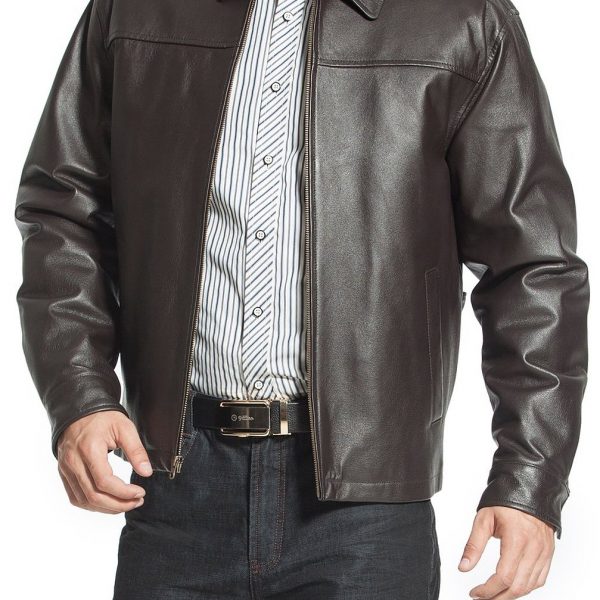 Highstreet Fashion Brown Men Faux Leather Jacket