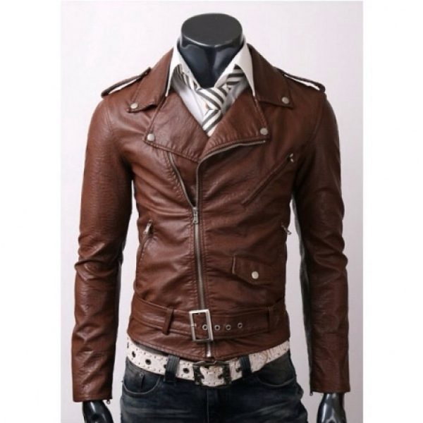 Highstreet Fashion Brown Men Faux Leather Jacket