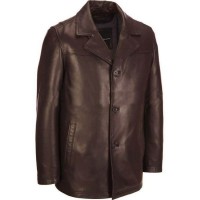 Highstreet Fashion Brown Faux Leather Coat For Men