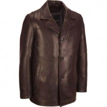 Highstreet Fashion Brown Faux Leather Coat For Men