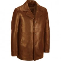 Highstreet Fashion Mustard Faux Leather Coat For Men