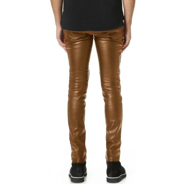 Highstreet Mustard Faux Leather Pant For Men Buyon.pk