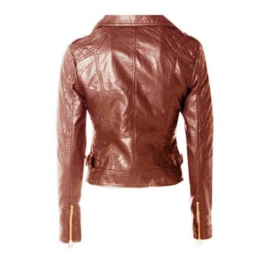 Moncler Skin short Leather Jacket For Women