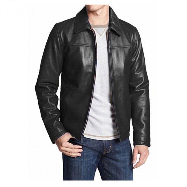Moncler Highstreet Black Faux Leather Jacket For Men