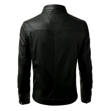 Leather Jacket For Men Moncler Faux Black