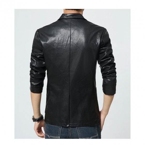 Moncler Highstreet Black Faux Leather Jacket For Men - Buyon.pk
