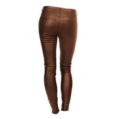 Moncler Brown Leather Pant For Women