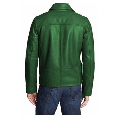Moncler Highstreet Green Faux Leather Jacket For Men