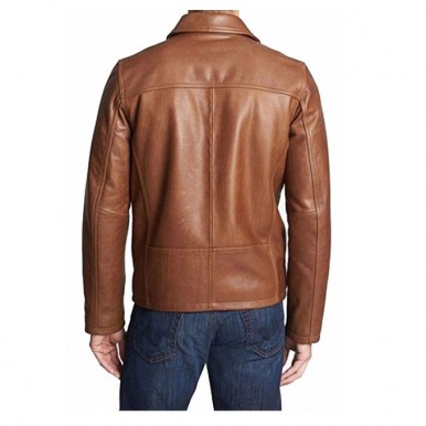 Moncler Highstreet Mustard Faux Leather Jacket For Men