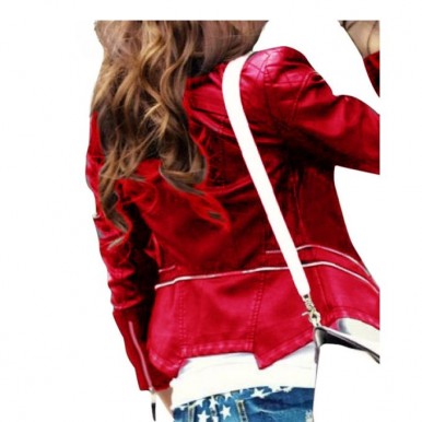 Moncler Orange Leather Jacket For Women