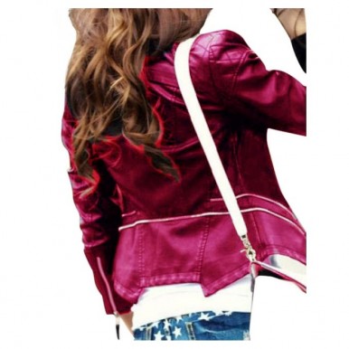 Moncler Pink Leather Jacket For Women