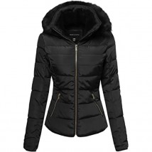 Women's Black Fit Quilted Puffer Jacket