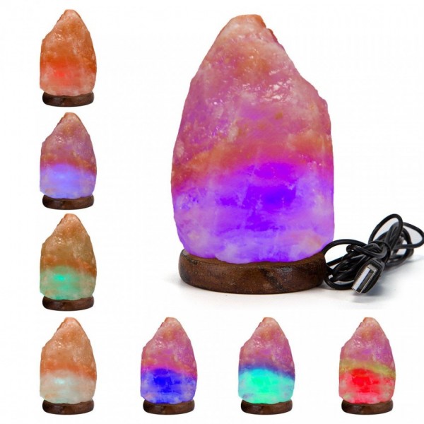 Buy 7 Color Changing USB Himalayan Salt Lamp for Home Decoration Night