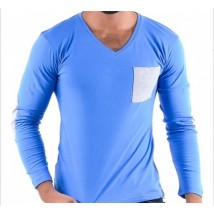 V-Neck Full Sleeves Blue