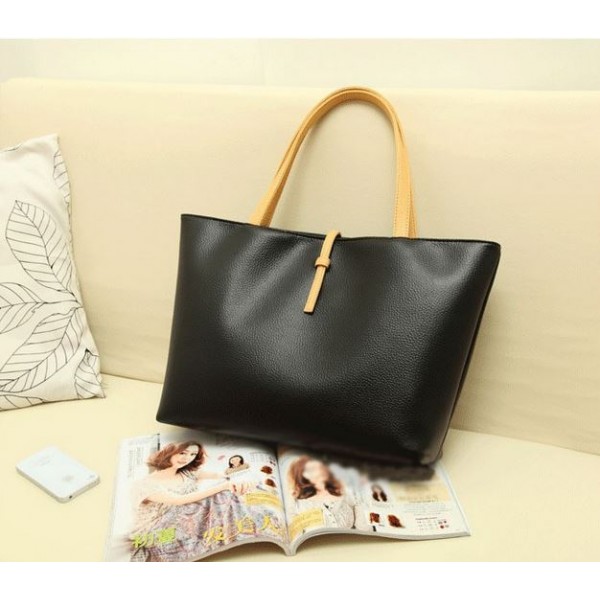 Black PU Leather Bag For Her