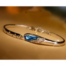 Blue Pearl Silver Bracelet