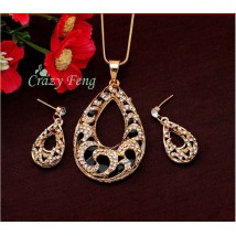 Austrian Crystal Water Drop Jewelry Set