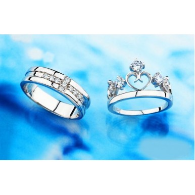 Crown Couple Rings For Her