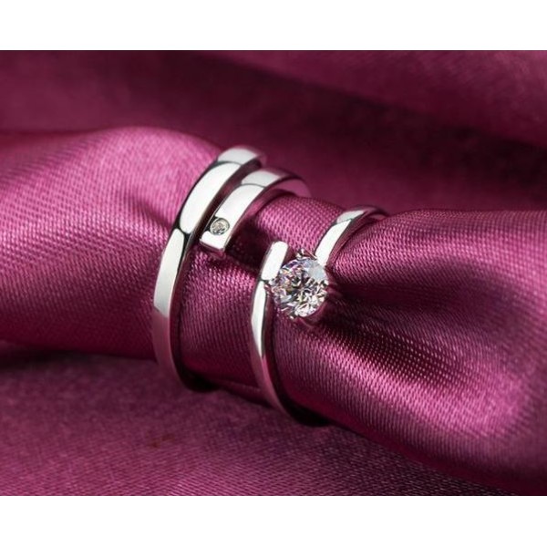 Buy Diamond Couple Platinum Ring Online In Pakistan Buyon Pk