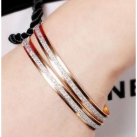 Pair of Matte Rose Gold Bracelets Bangles