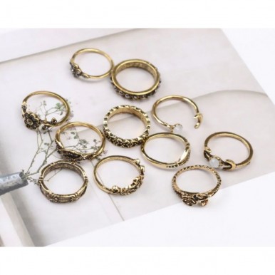 Turkish Punk Knuckle Midi Rings 11pcs in a Set – Bronze Style