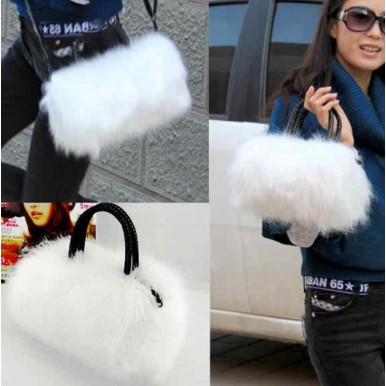 Rabbit Fur shoulder Handbag for her A40