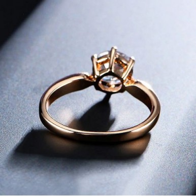 Zircon Rose Gold Pearl Ring