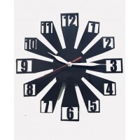 Black Acrylic Digit Wall Clock