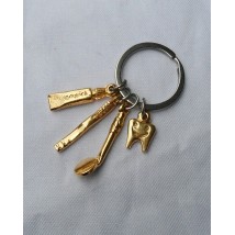 Four in One dental Charms keychain