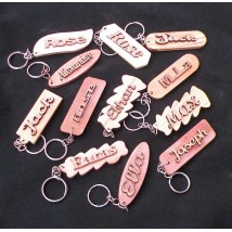 Personalised Wooden Name Keychain