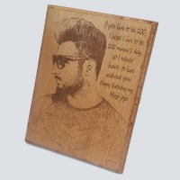 Personalised Photo and Text at wooden Plaque