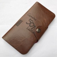 Leather Bifold Clutch Wallet with Multi Pockets