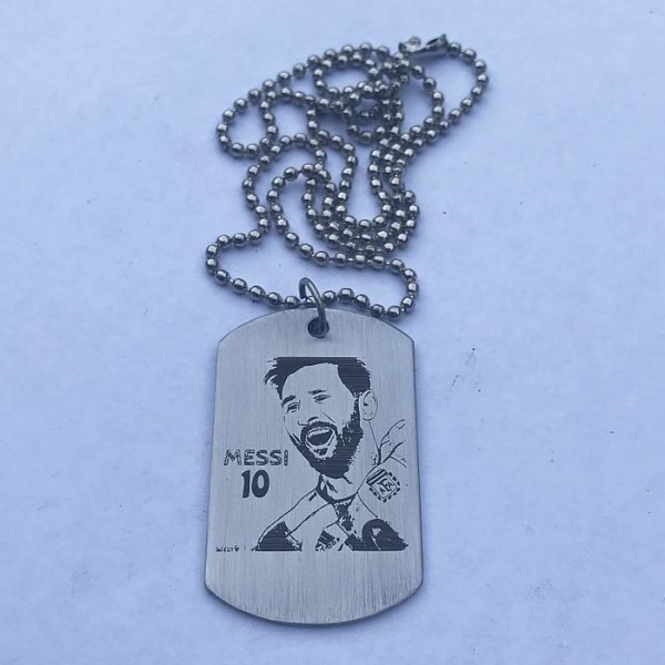 Messi - No 10 Image Tag Pendant for football lovers