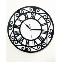 Elegant Round Black and White Acrylic Wall Clock