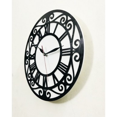 Elegant Round Black and White Acrylic Wall Clock